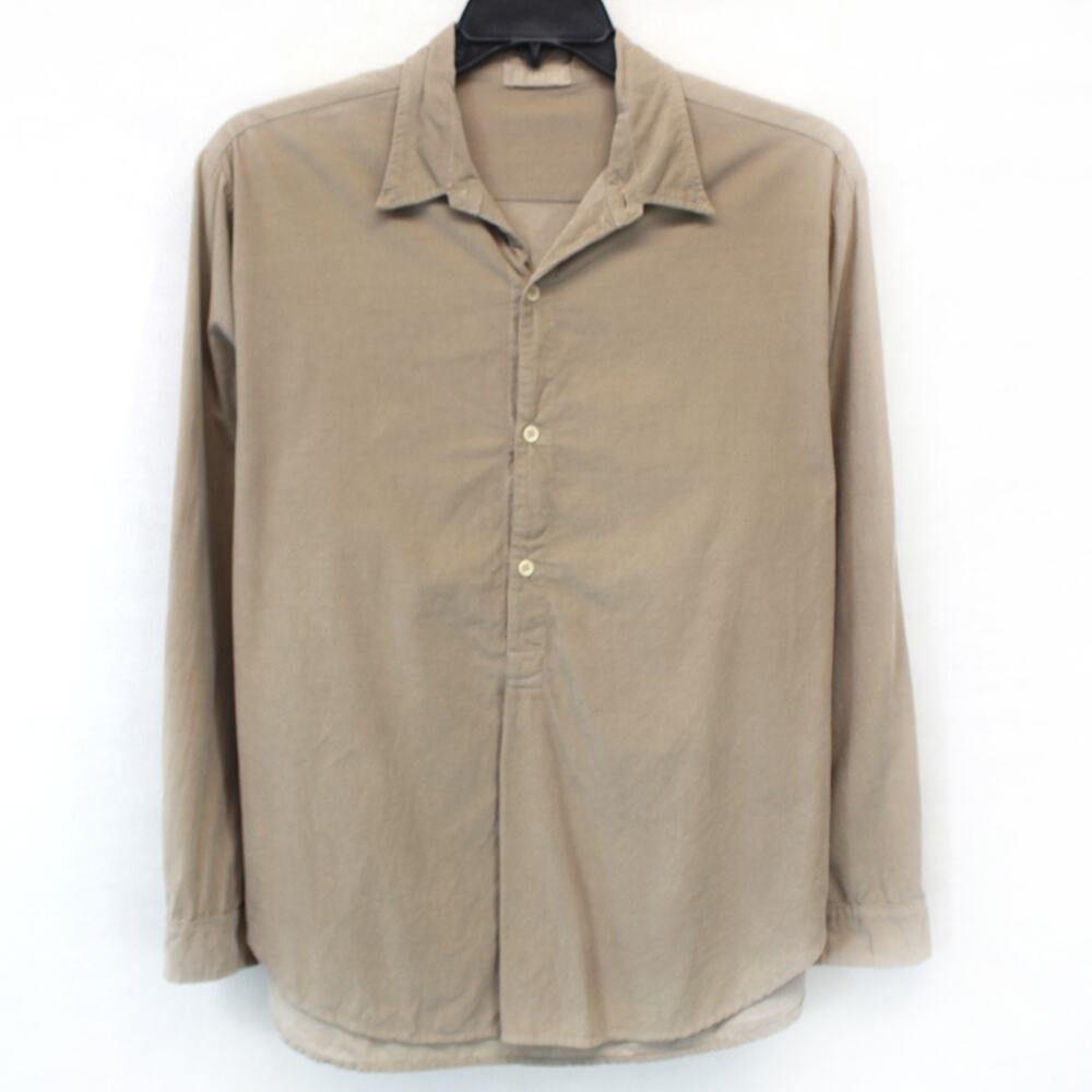 CP Shades Vintage Cotton Men's Beige Corduroy Shirt Casual Button-Up U.S.A. M